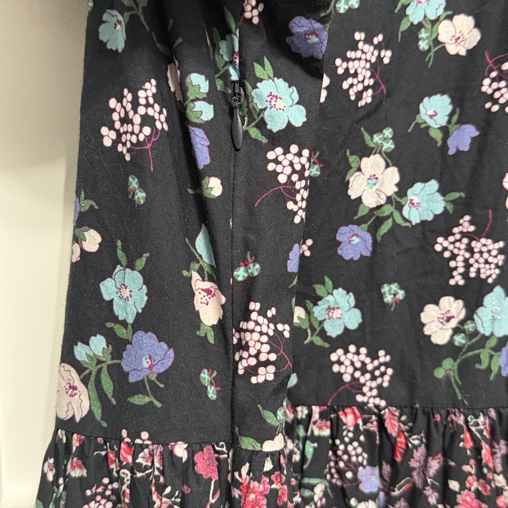 LoveShackFancy Lais Mixed Floral Puff Sleeve Midi Dress - W 8 - Picture 6 of 10